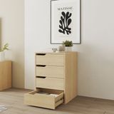  HAPPY FURNITURE , Tủ lưu trữ 4 ngăn kéo - ASO, THK_299 , 50cm x 50cm x 72cm DxRxC 