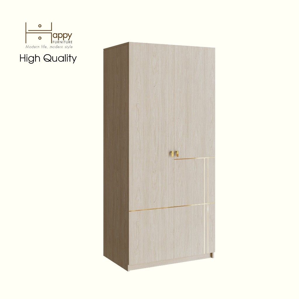  HAPPY FURNITURE , Gỗ tự nhiên , Tủ quần áo 2 cánh mở - JOCASTA , TCM_179 , 90cm x 59cm x 200cm 
