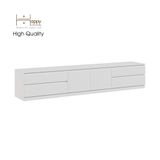  HAPPY FURNITURE , Kệ TV 4 ngăn kéo 2 cánh mở - OLA , KTV_022 , 220cm x 40cm x 42cm 