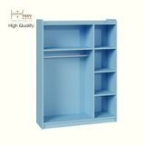  HAPPY FURNITURE , Tủ quần áo cho trẻ em - KID , TLT_007 , 100cm x 32cm x 134cm 