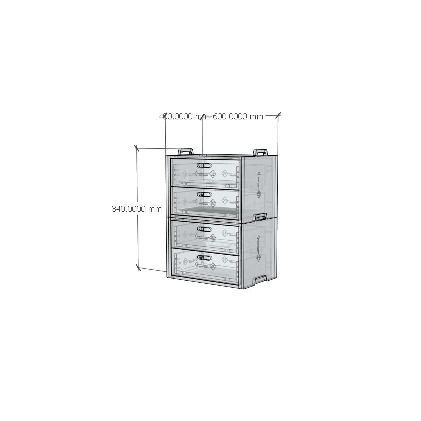  HAPPY FURNITURE , Gỗ tự nhiên , Tủ lưu trữ 4 ngăn kéo gỗ Plywood - GAMOR , THK_206 , 60cm x 40cm x 84cm DxRxC 