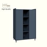  HAPPY FURNITURE , Tủ quần áo 2 cánh mở chân sắt - LAVIA , TCM_171 , 119cm x 59cm x 180cm 