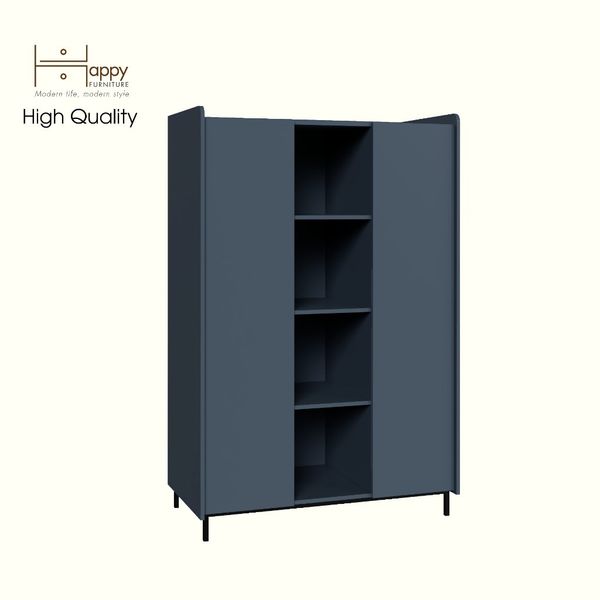  HAPPY FURNITURE , Tủ quần áo 2 cánh mở chân sắt - LAVIA , TCM_171 , 119cm x 59cm x 180cm 