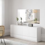  HAPPY FURNITURE , Tủ lưu trữ 4 cánh mở - OLA , TCM_076 , 180cm x 40cm x 76cm 