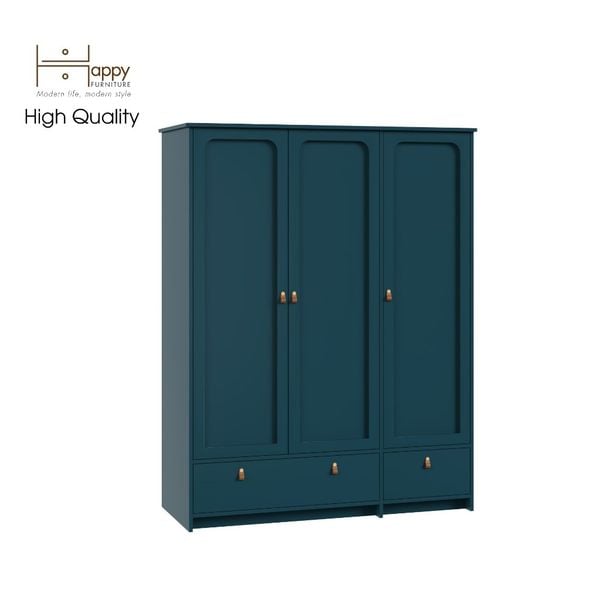  HAPPY FURNITURE , Tủ quần áo 3 cửa mở 2 ngăn kéo - NOMIA , TCM_038 , 140cm x 58cm x 180cm 