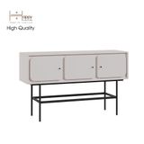  HAPPY FURNITURE , Tủ lưu trữ 3 cửa mở chân sắt - SWEETY , TCM_064 , 136cm x 40cm x 82cm 