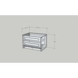  HAPPY FURNITURE , Táp đầu giường 2 ngăn kéo - RUBEL, THK_253 , 60cm x 40cm x 40cm DxRxC 