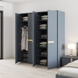  HAPPY FURNITURE , Tủ quần áo 4 cửa mở - SPACE, TCM_241 , 180cm x 59cm x 200cm DxRxC 