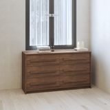  HAPPY FURNITURE , Tủ lưu trữ 6 ngăn kéo - RUBEL, THK_257 , 140cm x 45cm x 78cm DxRxC 