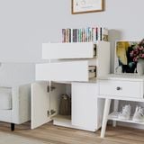  HAPPY FURNITURE , Tủ đựng đồ 2 ngăn kéo 2 cửa mở -VIGGO , THK_163 , 52cm x 32cm x 82cm 