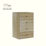  HAPPY FURNITURE , ZACY - Tủ lưu trữ 4 ngăn kéo , THK_215 , 55cm x 45cm x 82cm DxRxC, Sản phẩm phổ thông 