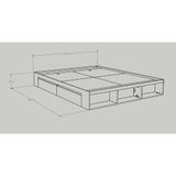  HAPPY FURNITURE , Giường ngủ nhiều ngăn không đầu giường - DASH , GNG_040 GNG_041 GNG_042 GNG_043 , 204x28cm , dài x cao 