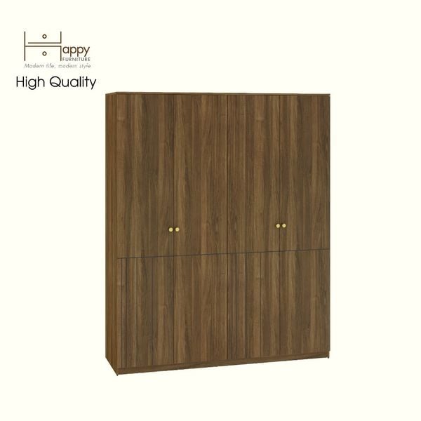  HAPPY FURNITURE , Tủ quần áo 4 cánh mở - JOVIE , TCM_167 , 180cm x 54cm x 220cm 