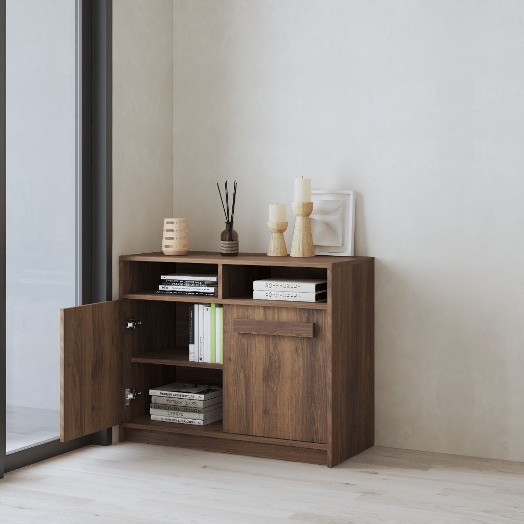  HAPPY FURNITURE , Tủ lưu trữ 2 cửa mở - RUBEL, TCM_224, 90cm x 40cm x 72cm DxRxC 
