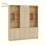  HAPPY FURNITURE , Kệ sách 8 cửa mở - CATY, KSA_083 , 160cm x 28cm x 180cm DxRxC 