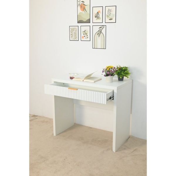  HAPPY FURNITURE , Bàn trang điểm 1 ngăn kéo - NAMI, BAN_130 , 90cm x 45cm x 78cm DxRxC 