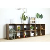  HAPPY FURNITURE , Kệ sách 2x6 - ZANE , KSA_039 , 200cm x 28cm x 60cm 