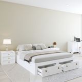  HAPPY FURNITURE , Giường 2 ngăn kéo - CALYN , GNG_250 GNG_251 GNG_252 GNG_253 , 207cm x 32cm DxRxC 