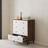  HAPPY FURNITURE , Tủ lưu trữ 5 ngăn kéo - LIVIK, THK_274 , 76cm x 40cm x 86cm DxRxC 