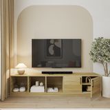  HAPPY FURNITURE , HEINEE - Kệ TV 2 cửa mở, KTV_069 , 200cm x 40cm x 46cm DxRxC, sản phẩm phổ thông 