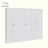  HAPPY FURNITURE , MATTA - Kệ sách 6 tầng 6 cánh mở, KSA_066 , 240cm x 28cm x 200cm DxRxC 