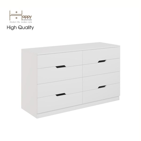  HAPPY FURNITURE , Tủ đựng đồ - 8 ngăn kéo - DASH , THK_053 , 132cm x 46cm x 78cm 