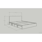  HAPPY FURNITURE  ,  Giường ngủ  2 hộc tủ kéo - LOUIS , GNG_052 GNG_053 GNG_054 GNG_055 , 207x25cm , dài x cao 