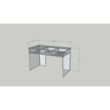  HAPPY FURNITURE , Bàn làm việc 3 ngăn kéo - RUBEL, BAN_135, 120cm x 59cm x 75cm DxRxC 