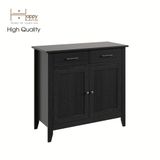  HAPPY FURNITURE , Tủ đựng đồ 2 ngăn kéo 2 cửa mở - CANA , THK_001 , 91cm x 40cm x 84cm 