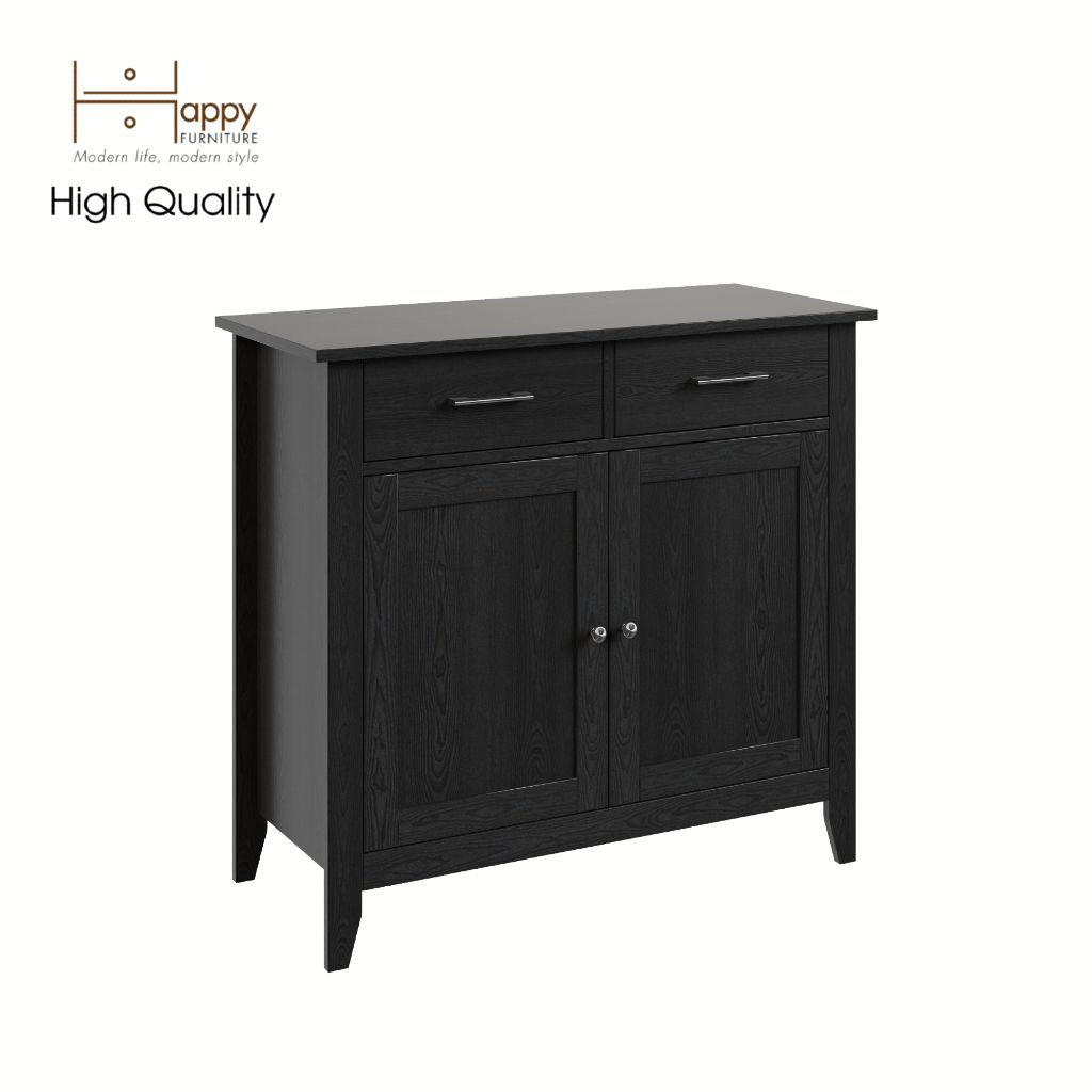  HAPPY FURNITURE , Tủ đựng đồ 2 ngăn kéo 2 cửa mở - CANA , THK_001 , 91cm x 40cm x 84cm 