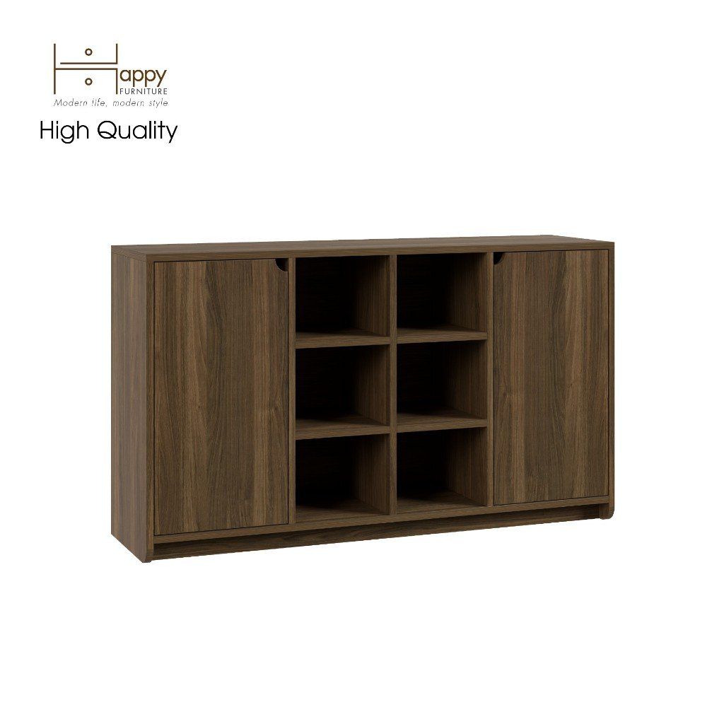  HAPPY FURNITURE , Tủ lưu trữ 2 cửa mở - CIRCLE , TCM_070 , 120cm x 34cm x 70cm 