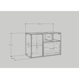  HAPPY FURNITURE , Tủ đựng hồ sơ 2 cửa mở - COMFEE , THK_019 , 100cm x 40cm x 66cm 