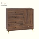  HAPPY FURNITURE , Tủ lưu trữ 1 cửa mở 5 ngăn kéo - HAPPI, TCM_231 , 90cm x 40cm x 82cm DxRxC 