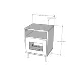  HAPPY FURNITURE , Táp đầu giường 1 cửa mở chân săt - ROTAN , TCM_135 , 42cm x 37cm x 58cm 