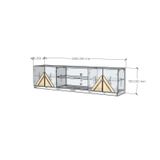  HAPPY FURNITURE , Kệ TV 4 cửa mở - CHARIS , KTV_029 , 200cm x 40cm x 50cm 