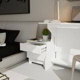  HAPPY FURNITURE , Táp đầu giường 2 ngăn kéo - LILY , THK_108 , 50cm x 45cm x 52cm 
