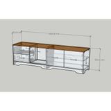  HAPPY FURNITURE , Kệ TV 2 cửa mở 2 ngăn kéo - SAFA , KTV_112 , 200cm x 45cm x 55cm DxRxC 
