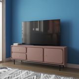  HAPPY FURNITURE ,  Tủ TV 2 cánh mở 2 ngăn kéo chân sắt - SWEETY , KTV_016 , 160cm x 40cm x 56cm 
