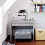  HAPPY FURNITURE , Bàn trang điểm 1 ngăn kéo - MAVIS , BAN_081 , 90cm x 45cm x 75cm 