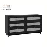  HAPPY FURNITURE , Tủ đựng đồ 3 tầng 6 ngăn kéo - MEYDAN, THK_079 , 160cm x 45cm x 86cm 
