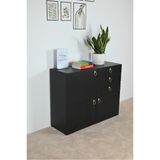  HAPPY FURNITURE , Tủ đựng đồ 3 ngăn kéo 3 ngăn cửa mở - WESLEY , TCM_017 , 90cm x 30cm x 70cm 