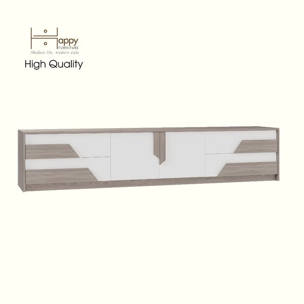  HAPPY FURNITURE , Kệ TV 4 ngăn kéo - PONIX , KTV_028 , 220cm x 40cm x 46cm 