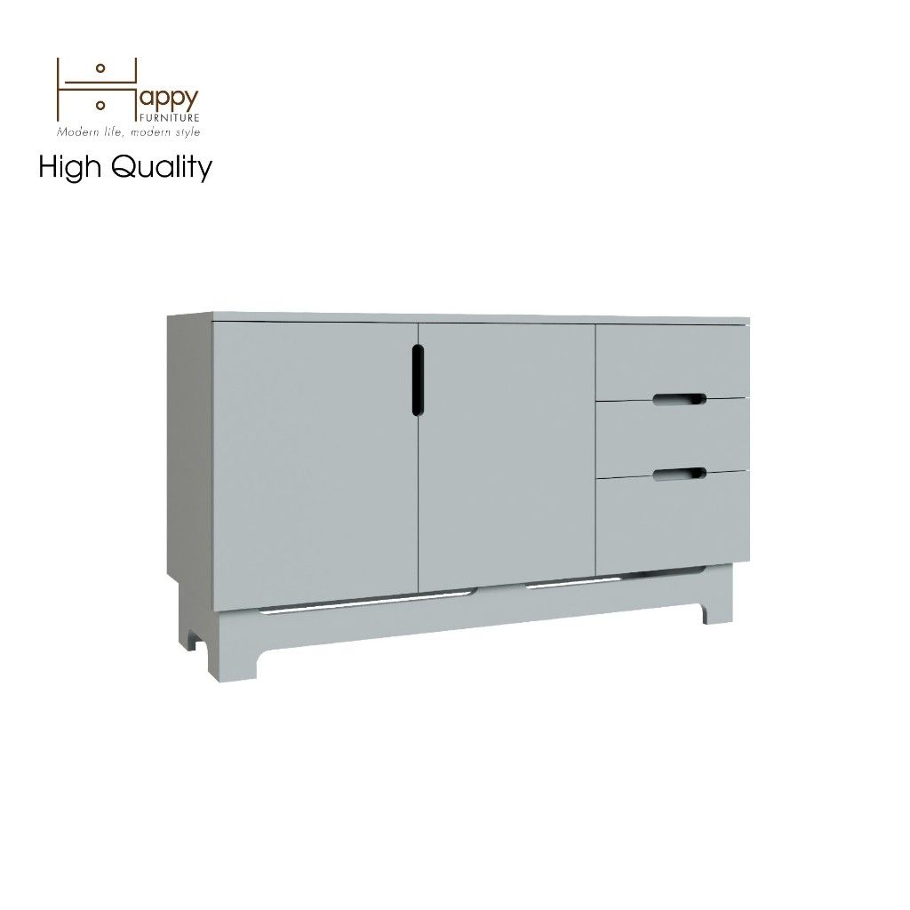  HAPPY FURNITURE , Tủ lưu trữ 2 cánh mở 3 ngăn kéo - MOLLY , TCM_101 , 120cm x 40cm x 68cm 