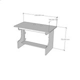  HAPPY FURNITURE , Bàn nâng hạ thông minh tự động tăng giảm chiều cao - HELI ,  BAN_E_003 , 120cm x 60cm x 75cm 