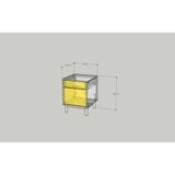  HAPPY FURNITURE , Táp đầu giường 1 cửa mở - LIVIK, TLT_053 , 40cm x 40cm x 52cm DxRxC 