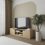  HAPPY FURNITURE , Kệ TV 2 cửa mở - ASO, KTV_091 , 160cm x 45cm x 45cm DxRxC 