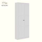  HAPPY FURNITURE , MATTA - Kệ sách 6 tầng 2 cánh mở, KSA_065 , 80cm x 28cm x 200cm DxRxC 
