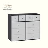  HAPPY FURNITURE , Tủ lưu trữ 10 ngăn kéo - KALA, THK_302 , 120cm x 45cm x 100cm DxRxC 