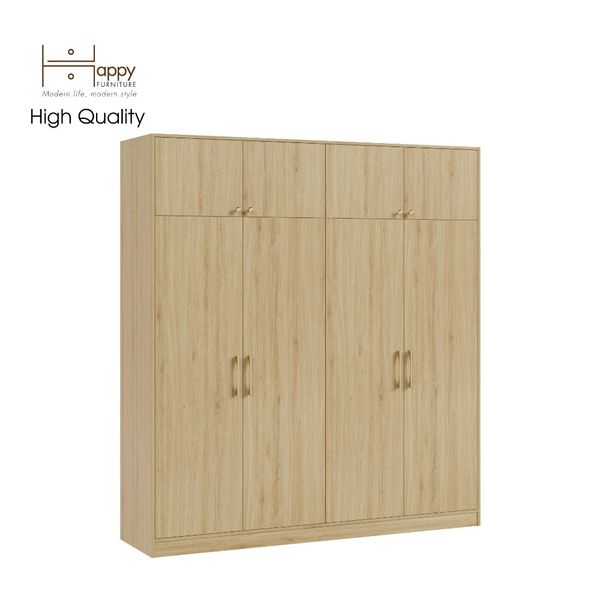  HAPPY FURNITURE , Tủ quần áo 2 ngăn kéo 2mx2m2 - ELEGANT , TCM_048 , 200cm x 54cm x 220cm 