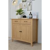  HAPPY FURNITURE , Tủ đựng đồ 2 ngăn kéo 2 cửa mở - CANA , THK_001 , 91cm x 40cm x 84cm 